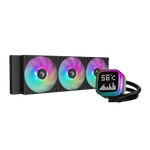 Kép 1/6 - DeepCool CPU Water Cooler - LP360 (max 21dB; max. 122,39 m3/h; 3x12cm, LED kijelző, fekete)