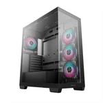 Kép 1/15 - DeepCool Számítógépház - CG580 4F (fekete, ablakos, 4x12cm A-RGB, BTF, ATX, 2xUSB3.0, 1xUSB2.0)