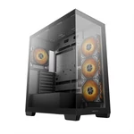 Kép 2/15 - DeepCool Számítógépház - CG580 4F (fekete, ablakos, 4x12cm A-RGB, BTF, ATX, 2xUSB3.0, 1xUSB2.0)