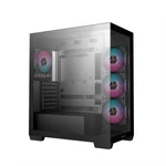 Kép 4/15 - DeepCool Számítógépház - CG580 4F (fekete, ablakos, 4x12cm A-RGB, BTF, ATX, 2xUSB3.0, 1xUSB2.0)