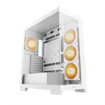 Kép 2/15 - DeepCool Számítógépház - CG580 4F WH (fehér, ablakos, 4x12cm A-RGB, BTF, ATX, 2xUSB3.0, 1xUSB2.0)