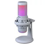 Kép 4/8 - Rampage Mikrofon - BEMOL (USB, PC/MAC/Android, zajelnyomó, állvány, fehér, 2m kábel, RGB)