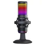 Kép 2/8 - Rampage Mikrofon - BEMOL (USB, PC/MAC/Android, zajelnyomó, állvány, fekete, 2m kábel, RGB)