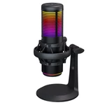 Kép 4/8 - Rampage Mikrofon - BEMOL (USB, PC/MAC/Android, zajelnyomó, állvány, fekete, 2m kábel, RGB)