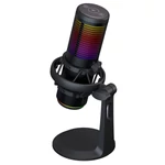 Kép 5/8 - Rampage Mikrofon - BEMOL (USB, PC/MAC/Android, zajelnyomó, állvány, fekete, 2m kábel, RGB)