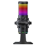 Kép 6/8 - Rampage Mikrofon - BEMOL (USB, PC/MAC/Android, zajelnyomó, állvány, fekete, 2m kábel, RGB)