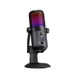 Kép 2/7 - Rampage Mikrofon - DIYEZ (USB, PC/MAC/Android, zajelnyomó, állvány, fekete, 2m kábel, RGB)