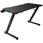 Kép 5/5 - The G-Lab Gamer Asztal - K DESK ELECTRON EX (120x60cm, fém, pohártartó, fejhallgatótartó, fekete, RGB LED)