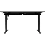 Kép 4/5 - The G-Lab Gamer Asztal - K DESK PLATINIUM (140x75cm, fém, pohár, fejhallgatótartó, fekete, motoros magasság áll., RGB)