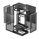Kép 10/11 - DeepCool Számítógépház - CH270 DIGITAL (fekete, Mini-ITX/Micro-ATX (BTF), 2xUSB3.0, Type-C, fekete)