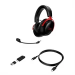 Kép 6/6 - HyperX Fejhallgató - Cloud III Wireless (Vezeték nélküli, USB, fekete/piros)