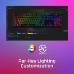 Kép 4/8 - HyperX Mechanikus Billentyűzet - Alloy Origins Aqua (Vezetékes, USB, 81 gomb, HX Aqua switch, angol kiosztás, fekete)
