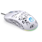 Kép 3/8 - Endorfy Egér - LIV Onyx White (Honeycomb, 8000 DPI, ARGB, PixArt PAW3311, optikai, 1,8m, fehér)