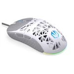 Kép 4/8 - Endorfy Egér - LIV Onyx White (Honeycomb, 8000 DPI, ARGB, PixArt PAW3311, optikai, 1,8m, fehér)