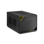 Kép 2/9 - Sharkoon Számítógépház - Shark Zone C10 (fekete; fekete belső; mITX; 2xUSB3.0; 2xUSB2.0; I/O; 120mm ventilátor)