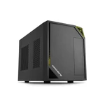 Kép 3/9 - Sharkoon Számítógépház - Shark Zone C10 (fekete; fekete belső; mITX; 2xUSB3.0; 2xUSB2.0; I/O; 120mm ventilátor)