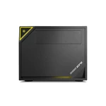 Kép 4/9 - Sharkoon Számítógépház - Shark Zone C10 (fekete; fekete belső; mITX; 2xUSB3.0; 2xUSB2.0; I/O; 120mm ventilátor)