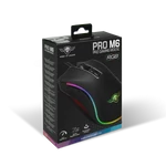 Kép 10/11 - Spirit of Gamer Egér - PRO-M6 RGB (4800DPI, 500Hz, 8 programozható gomb, RGB LED, 1,8 m harisnyázott kábel, fekete)