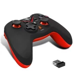 Kép 3/7 - Spirit of Gamer Gamepad Vezeték Nélküli - XGP WIRELESS Red (USB, Vibration, PC és PS3 kompatibilis, fekete-piros)