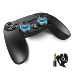 Kép 2/6 - Spirit of Gamer Gamepad Vezeték Nélküli - XGP Bluetooth PS4 (USB, Vibration, PS4/PS3 kompatibilis, fekete-kék)