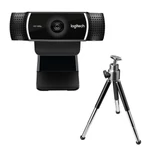 Kép 1/9 - Logitech Webkamera - C922 Pro Stream (1920x1080 képpont, állvány, mikrofon, Full HD, fekete)