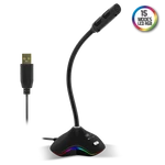 Kép 3/9 - Spirit of Gamer Mikrofon - EKO 300 (RGB. USB csatlakozó, 150cm kábel, fekete)