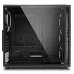 Kép 4/7 - Sharkoon Számítógépház - TG4 RGB (fekete; üveg oldal; alsó táp; ATX; 4x120mm RGB Ventillátor; 2xUSB3.0; I/O)