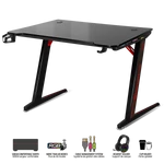 Kép 1/9 - Spirit of Gamer Gamer Asztal - Headquarter 300 (MDF lap, fém lábak, fekete, RGB LED háttérvilágítás, 120 x 60 x 1,8 cm)