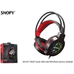 Kép 6/6 - Snopy Fejhallgató - SN-GX7 CRAZY (2.0, mikrofon, USB+3,5mm jack, hang.szab., nagy-párnás, 2m kábel, fekete)