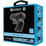 Kép 5/5 - Sandberg Webkamera - USB Webcam Pro (2592x1944 képpont, 5 Megapixel, 30 FPS, USB 2.0, univerzális csipesz, mikrofon)