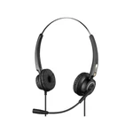 Kép 1/3 - Sandberg Fejhallgató - USB Office Headset Pro Stereo (USB; mikrofon; hangerő szabályzó; 2,1m kábel; fekete)