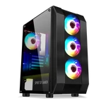 Kép 2/11 - Spirit of Gamer Számítógépház - Rogue VI RGB (fekete, ablakos, 8x12cm ventilátor, alsó táp,  ATX, 1xUSB3.0, 2xUSB2.0)