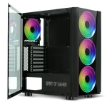 Kép 2/9 - Spirit of Gamer Számítógépház - GHOST III RGB (fekete, ablakos, 8x12cm ventilátor, ATX, mATX, 2xUSB3.0, 1xUSB2.0)