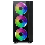 Kép 4/9 - Spirit of Gamer Számítógépház - GHOST III RGB (fekete, ablakos, 8x12cm ventilátor, ATX, mATX, 2xUSB3.0, 1xUSB2.0)