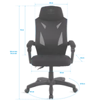 Kép 7/7 - Spirit of Gamer szék - HELLCAT Black (állítható dőlés/magasság; szövet; max.120kg-ig, fekete)