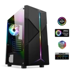 Kép 1/11 - Spirit of Gamer Számítógépház - CLONE 3 Black (fekete, ablakos, 8x12cm ventilátor, alsó táp,  ATX, 1xUSB3.0, 2xUSB2.0)