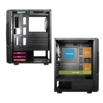 Kép 10/11 - Spirit of Gamer Számítógépház - CLONE 3 Black (fekete, ablakos, 8x12cm ventilátor, alsó táp,  ATX, 1xUSB3.0, 2xUSB2.0)