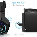 Kép 3/14 - Spirit of Gamer Wireless Fejhallgató - MIC-XH900 (MultiPlatform, mikrofon, hangerőszabályzó, nagy-párnás, fekete)