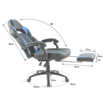 Kép 8/8 - Spirit of Gamer szék - MUSTANG Blue (állítható dőlés/magasság; kihajtható lábtartó; max.120kg-ig, kék)