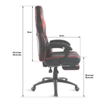 Kép 7/8 - Spirit of Gamer szék - MUSTANG Red (állítható dőlés/magasság; kihajtható lábtartó; max.120kg-ig, piros)