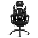 Kép 2/8 - Spirit of Gamer szék - MUSTANG White (állítható dőlés/magasság; kihajtható lábtartó; max.120kg-ig, fehér)