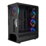 Kép 2/5 - Everest Számítógépház -  BUMPY (fekete; plexi; ATX; alsó táp; 1x120mm; 1xUSB3.0 + 2xUSB2.0, I/O; porszűrő)