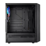 Kép 4/6 - Everest Számítógépház -  FLAT MESH (fekete; plexi; ATX; alsó táp; 4x120mm; 1xUSB3.0 + 2xUSB2.0, I/O; porszűrő)