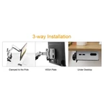 Kép 8/9 - Equip MiniPC tartó - 650890 (Univerzális: 100x100 VESA-hoz rögzíthető, Max.: 5kg, fekete)