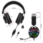 Kép 14/16 - Spirit of Gamer Fejhallgató - MIC-XH600 (MultiPlatform, 7.1, mikrofon, hangerőszabályzó, nagy-párnás, fekete)