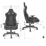 Kép 11/12 - Spirit of Gamer szék - CRUSADER Black (állítható dőlés/magasság/kartámasz; max.120kg-ig, fekete)