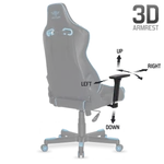 Kép 5/12 - Spirit of Gamer szék - CRUSADER Blue (állítható dőlés/magasság/kartámasz; max.120kg-ig, kék)
