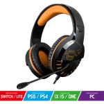 Kép 1/10 - Spirit of Gamer Fejhallgató - PRO-H3 (MultiPlatform, mikrofon, 3.5mm jack, hangerőszabályzó, 2m kábel, narancssárga)