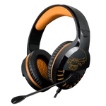 Kép 2/10 - Spirit of Gamer Fejhallgató - PRO-H3 (MultiPlatform, mikrofon, 3.5mm jack, hangerőszabályzó, 2m kábel, narancssárga)