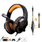 Kép 4/10 - Spirit of Gamer Fejhallgató - PRO-H3 (MultiPlatform, mikrofon, 3.5mm jack, hangerőszabályzó, 2m kábel, narancssárga)